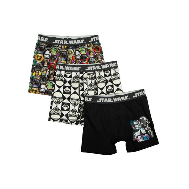 Boys Boxer Shorts 3 Pack Disney Star Wars Marvel Spiderman Trunks Boxer Pants